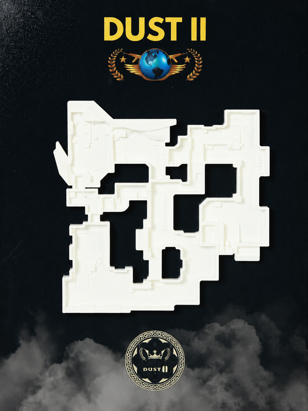 Dust 2 çerçeve içi gerçek 3D harita tasarımı